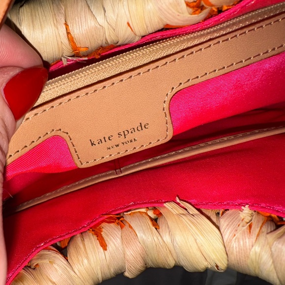 Kate Spade Rare Orange Slice with a Twist Wicker Straw Bag Collectors Dream - Picture 7 of 8